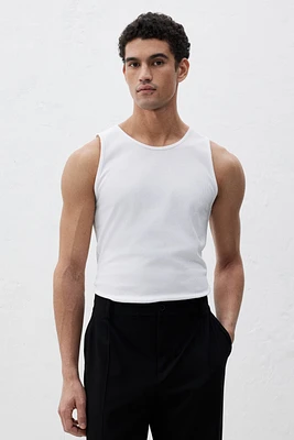 Slim Fit Ribbed Tank Top