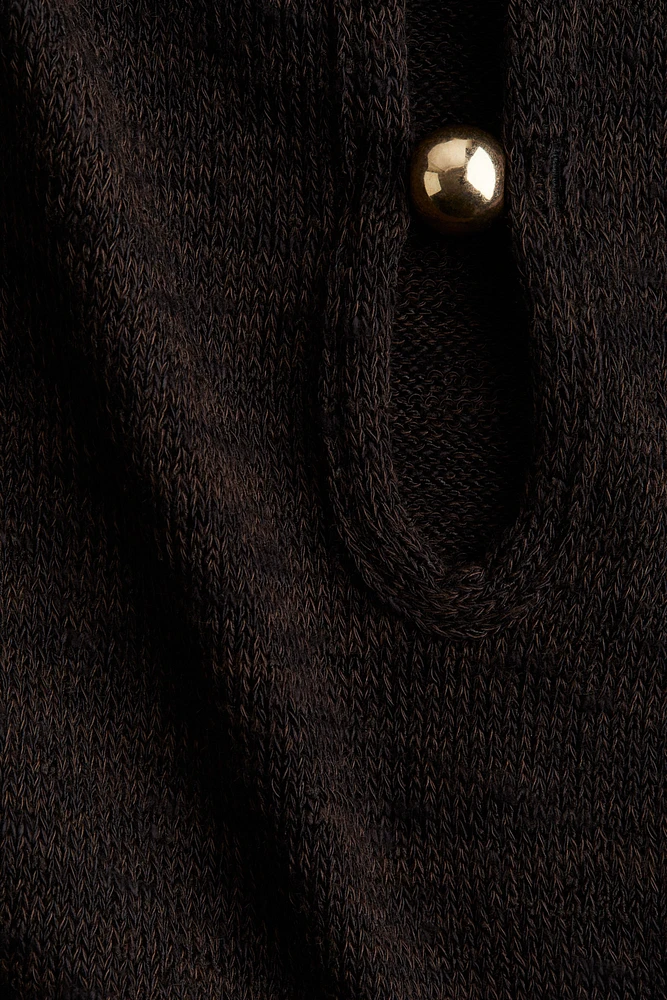 Bead-Detail Halterneck Top