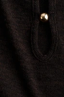 Bead-Detail Halterneck Top