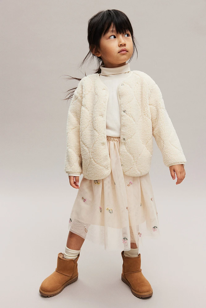 Quilted teddy jacket