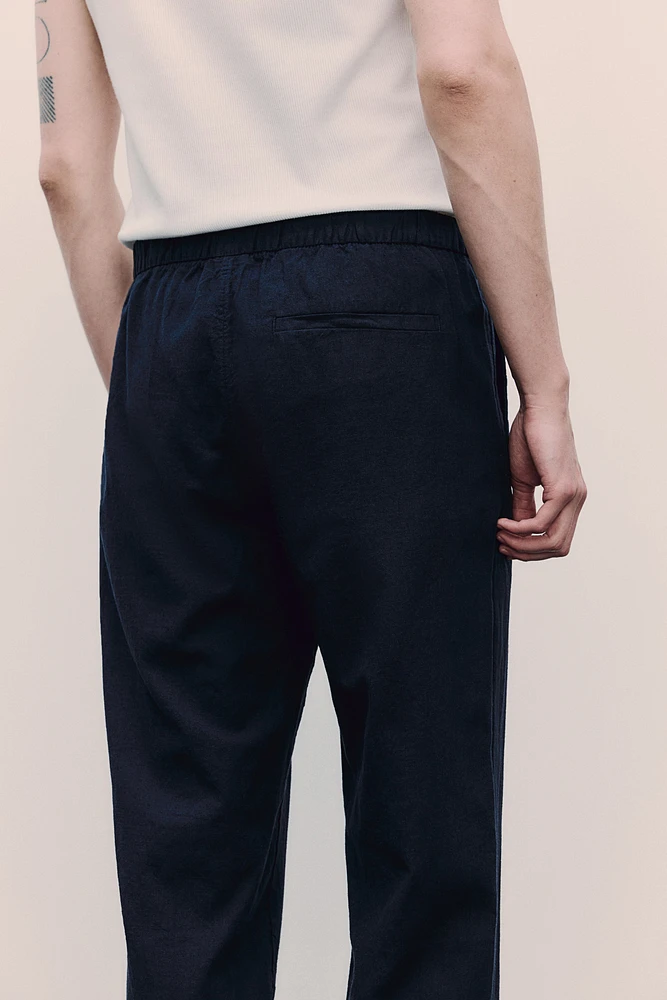 Regular Fit Linen-blend Pants