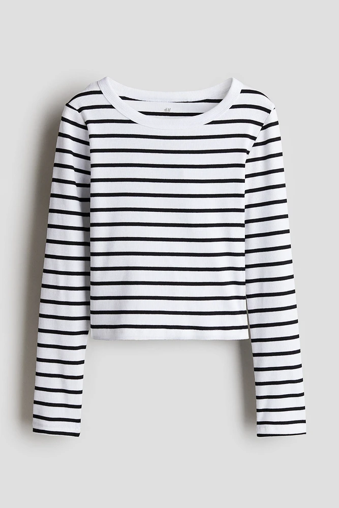 Ribbed Cotton Jersey Top