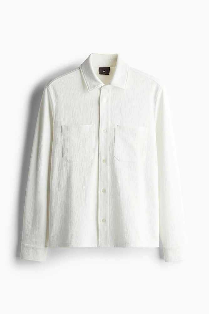 Regular Fit Textured Overshirt