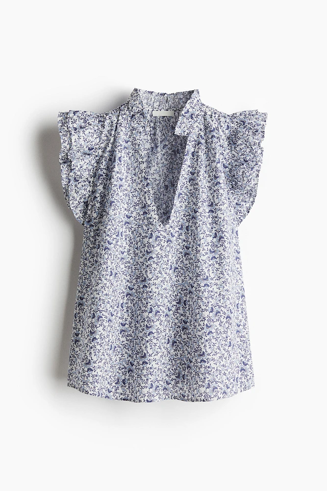 Ruffle-Trimmed Blouse