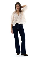 Smock-Neck Blouse