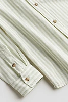 Long-sleeved Linen-blend Shirt