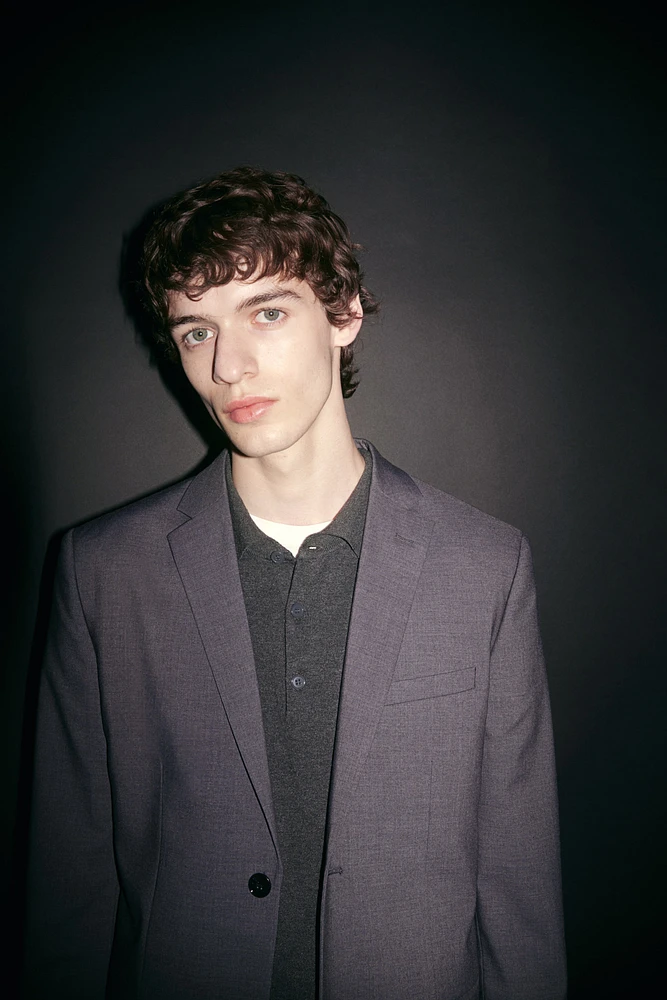 Slim Fit Single-Breasted Jacket