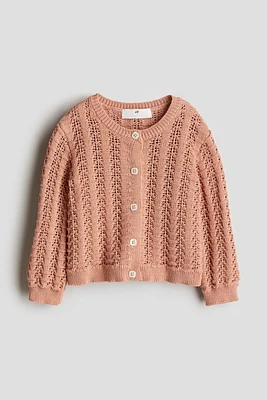 Pointelle-Knit Cardigan