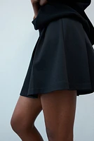 Pleated Jersey Skirt