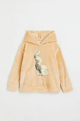 Faux Shearling Hoodie