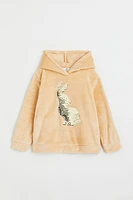 Faux Shearling Hoodie