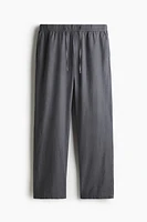 Relaxed Fit Linen-Blend Pants