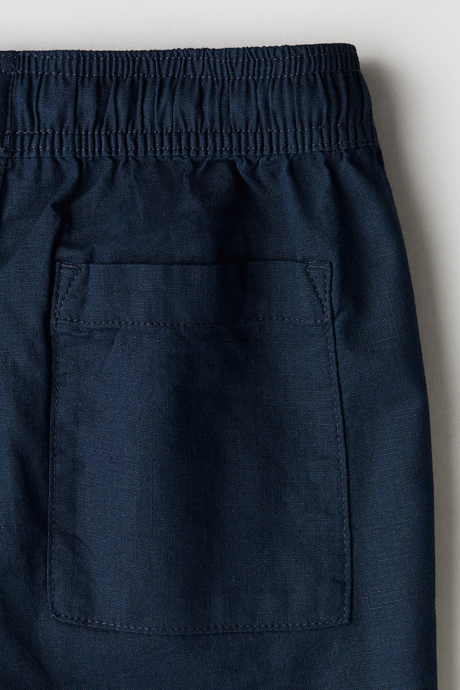 Linen-Blend Shorts