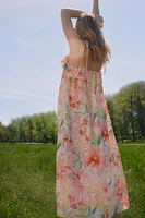 Flounce-trimmed Camisole Dress