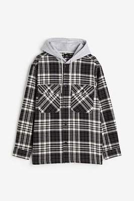 Relaxed Fit Hooded Overshirt