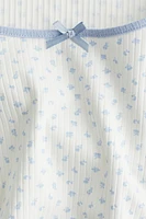 Overlocked-Trim Dress with Flared Skirt