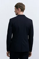 Veste près du corps à fermeture droite