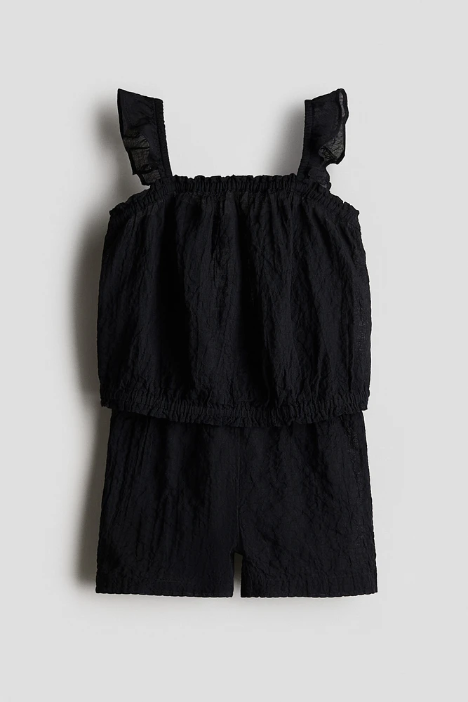 2-Piece Crinkled Cotton Set