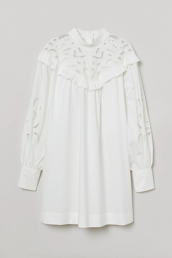 Eyelet Embroidery-detail Dress