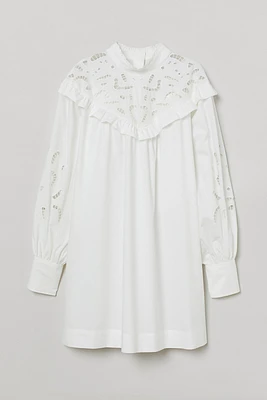 Eyelet Embroidery-detail Dress