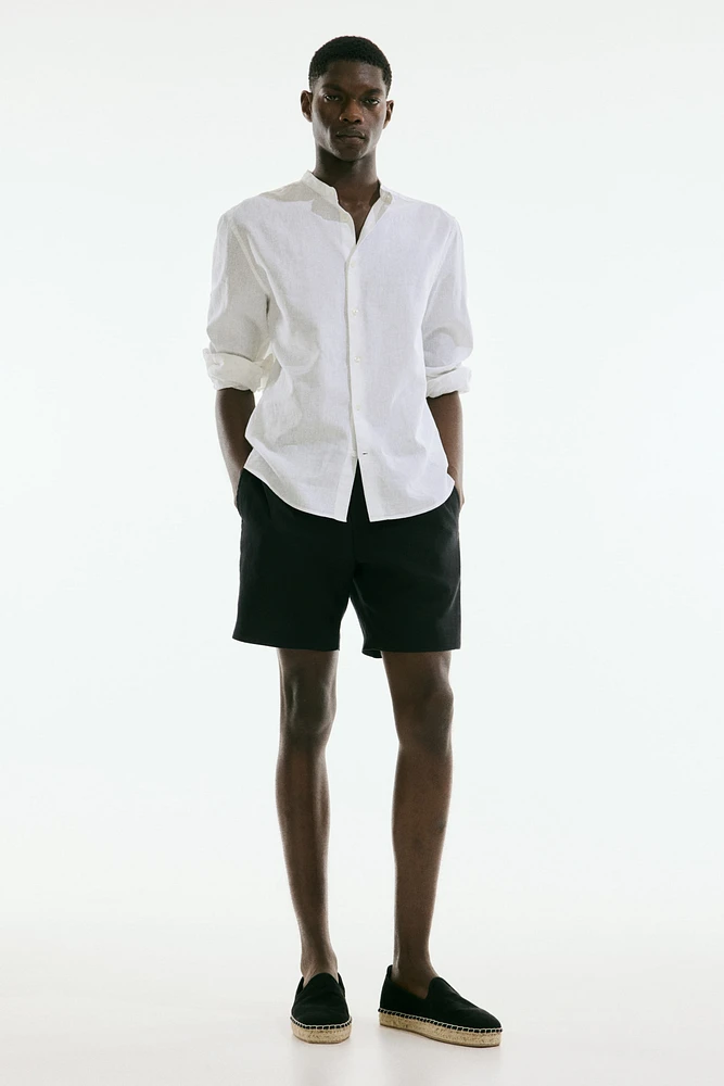 Regular-Fit Linen-Blend Shirt