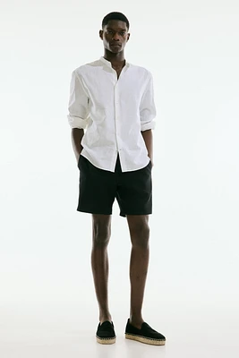 Regular-Fit Linen-Blend Shirt