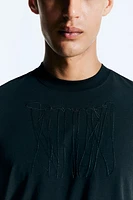 Lyocell-Blend Embroidered T-shirt