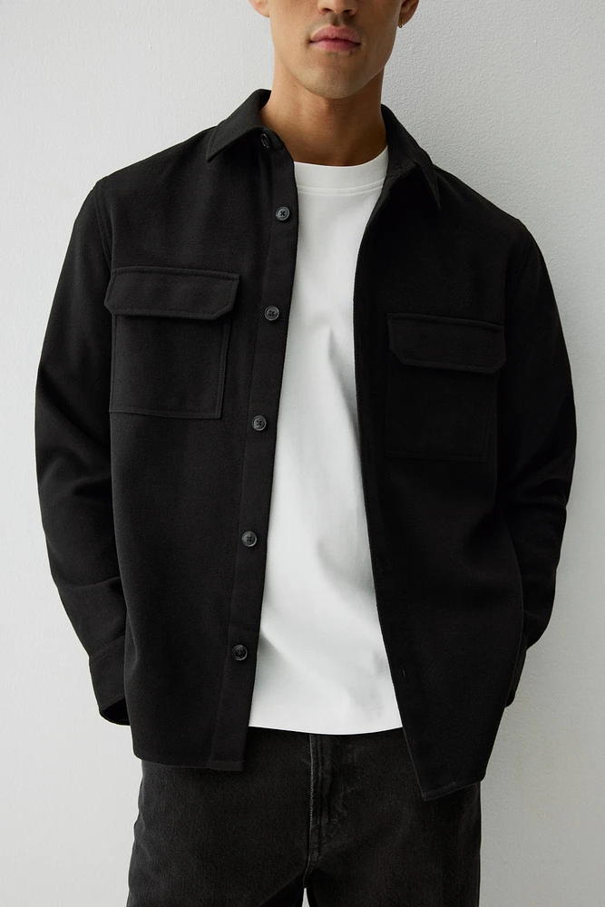 Regular Fit Felted Overshirt