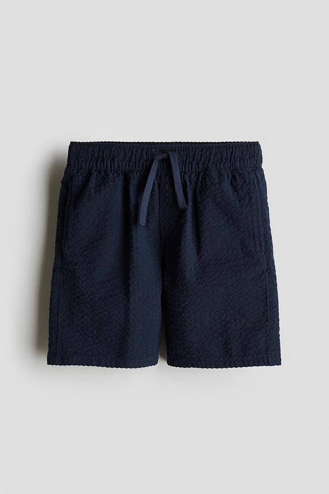 Cotton seersucker shorts