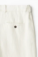 Relaxed-Fit Linen-Blend Pants