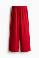 Pantalon large avec taille élastique