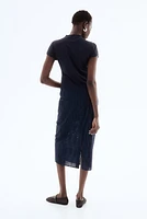 Eyelet-Embroidered Pencil Skirt