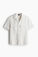 Regular Fit Bouclé Resort Shirt