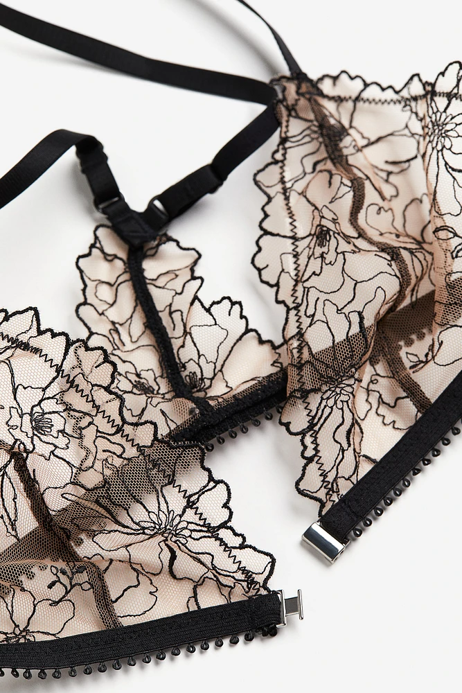 Embroidered Soft-cup Bra