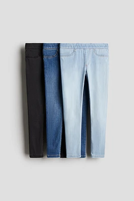 Lot de 3 collants-jeans en denim