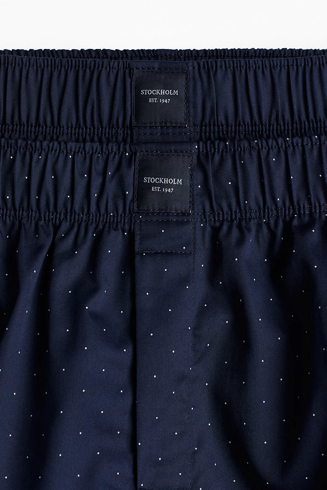 2-pack Woven Cotton Sateen Boxer Shorts