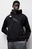 Loose Fit Hoodie with Side Stripes