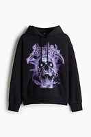 Loose Fit Printed Hoodie