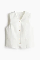 Linen-Blend Suit Vest