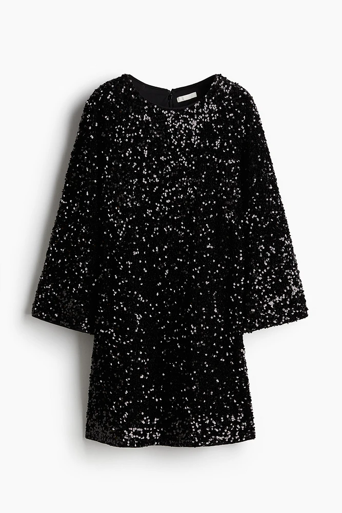 Sequined A-Line Dress