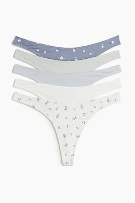 Lot de 5 culottes Thong en coton