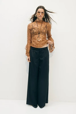 Pantalon sur mesure en crêpe