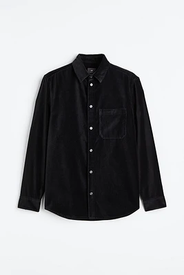 Regular Fit Velvet Shirt