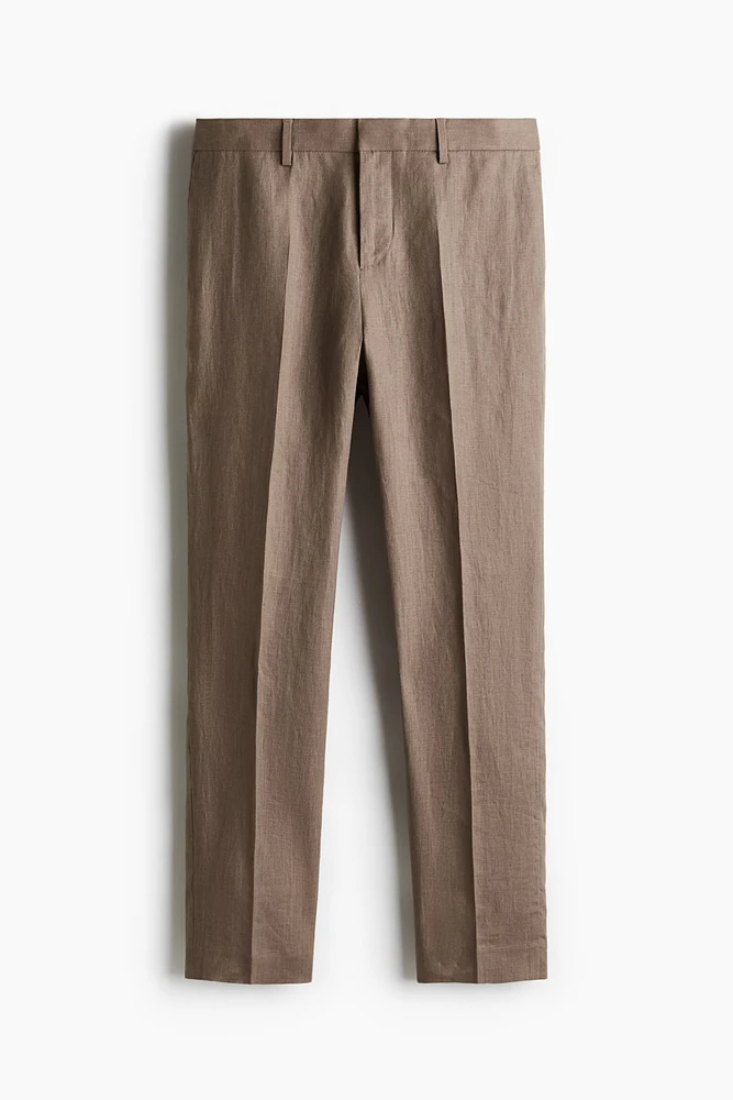 Slim-Fit Linen Suit Pants