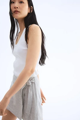 Linen-Blend Skort