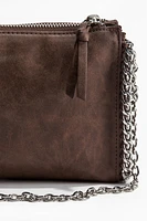 Distressed-Look Crossbody Bag