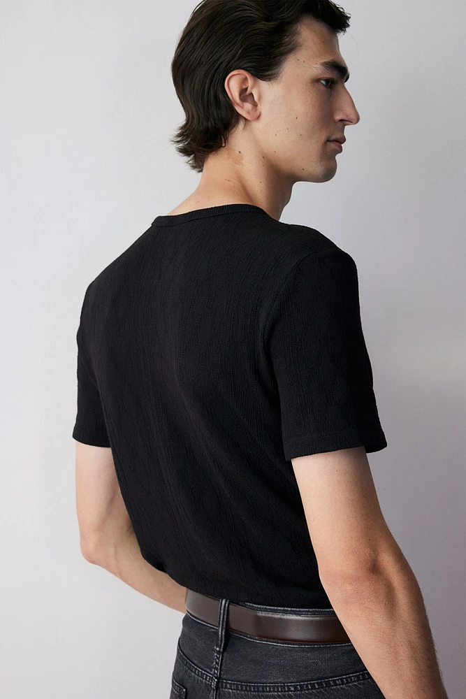 Slim-Fit Textured T-Shirt