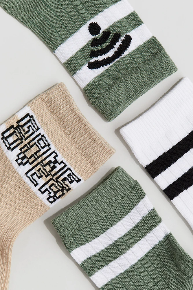 Lot de 5 paires chaussettes côtelées
