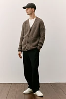 Regular Fit Rib-Knit Cardigan