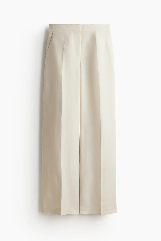 Linen-Blend Pants